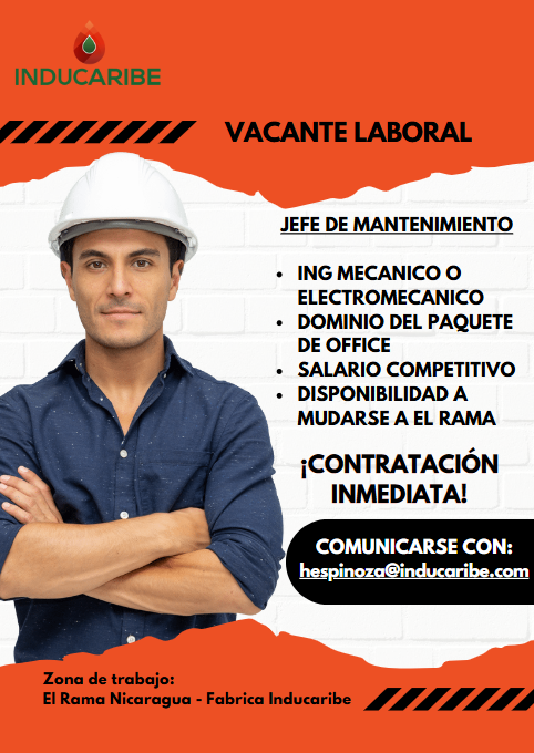 oferta jefe de mantenimmiento